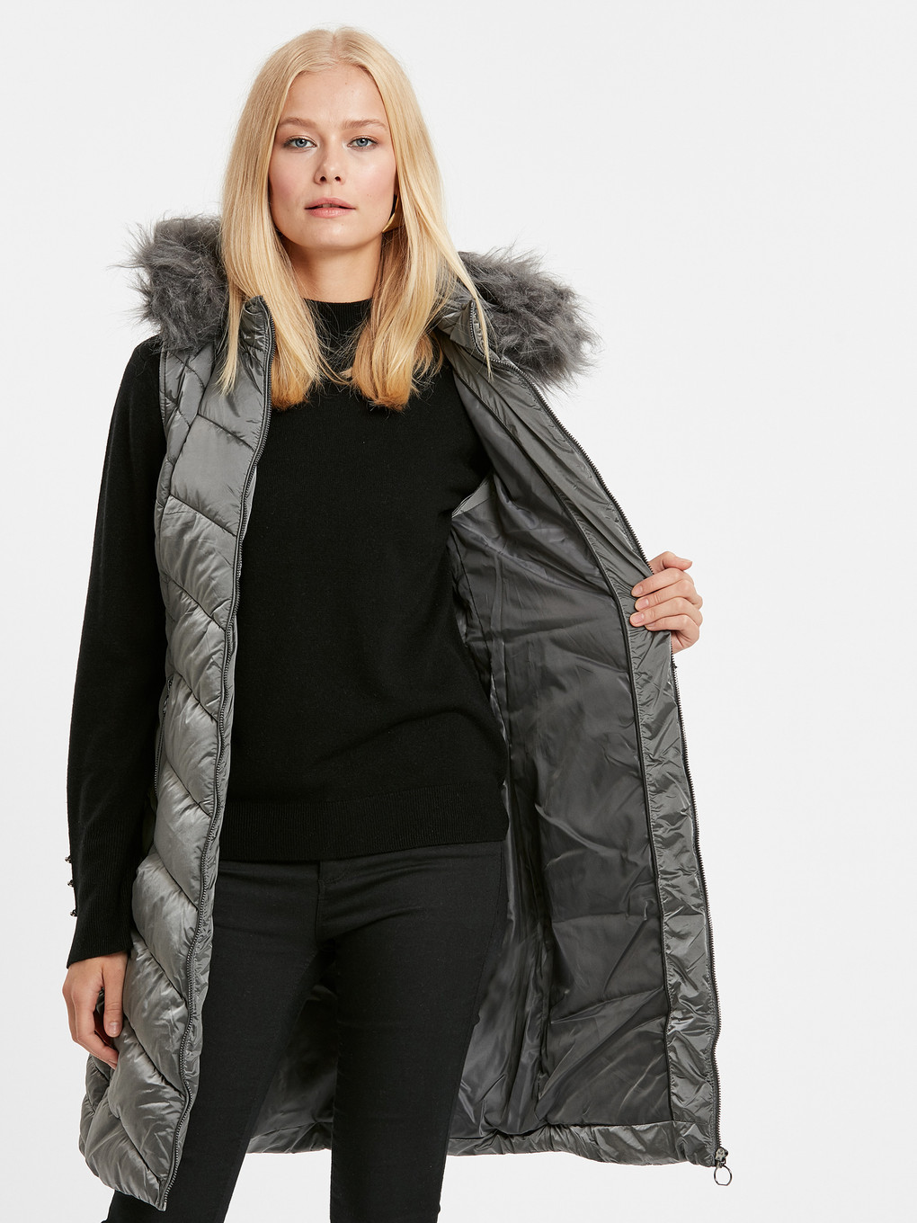 Gilet Gris Femme-1