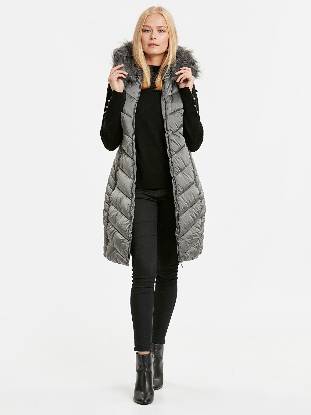 Gilet Gris Femme-4