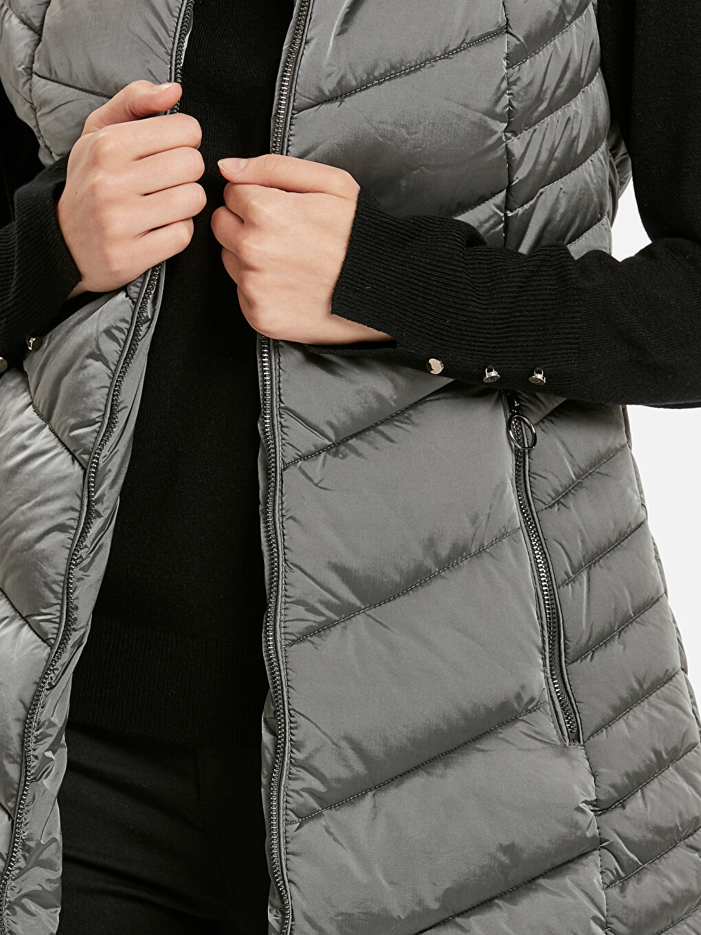 Gilet Gris Femme-5