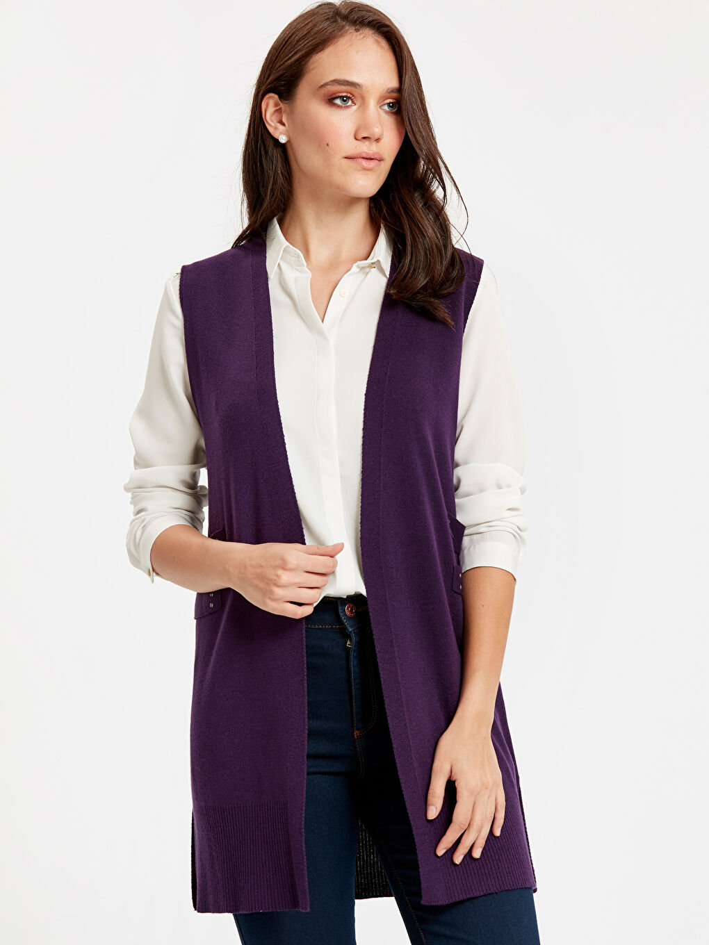 LCWAIKIKI Classic Woman PURPLE Waistcoat -8W2652Z8-HJL