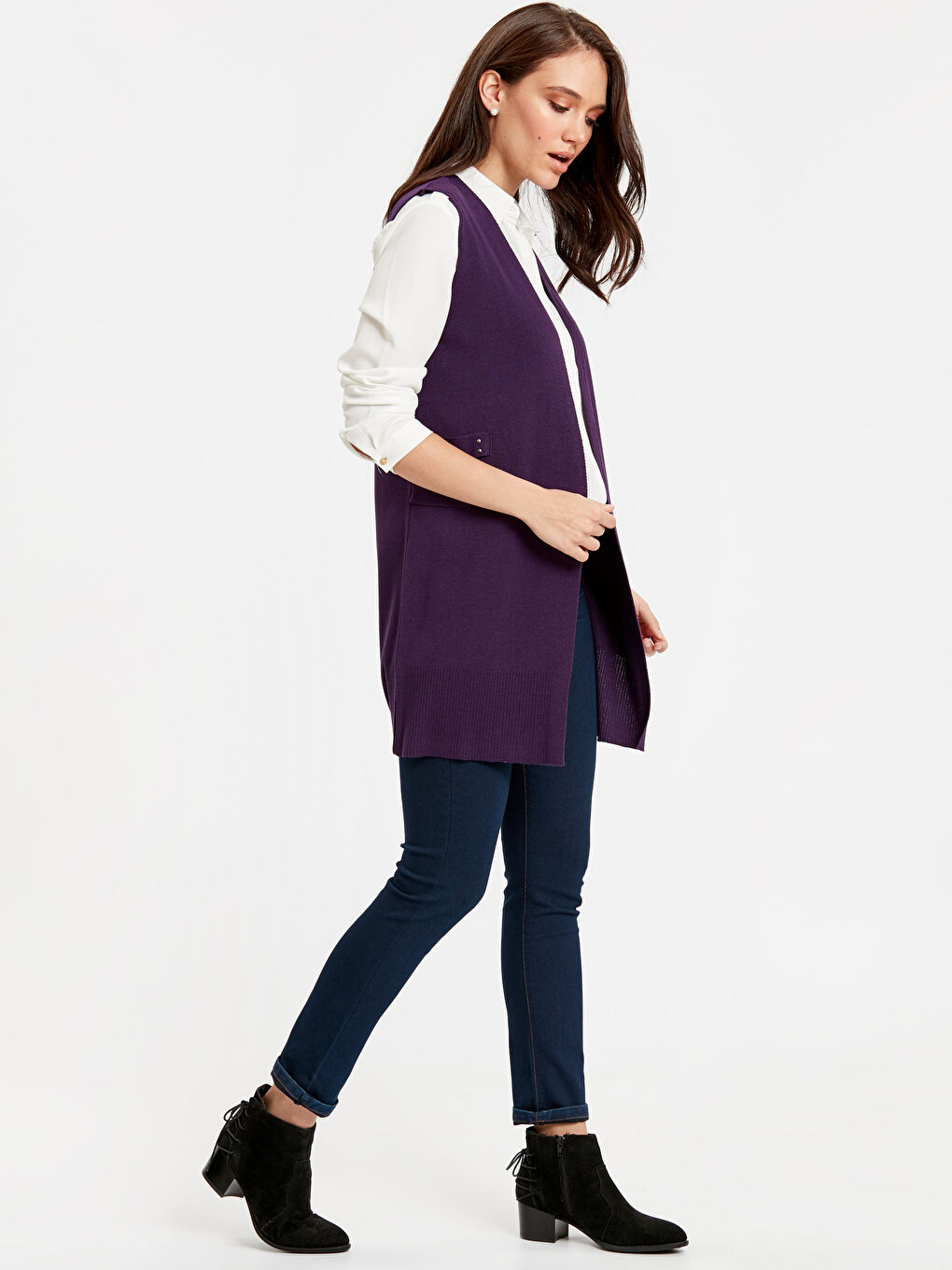 LCWAIKIKI Classic Woman PURPLE Waistcoat -8W2652Z8-HJL
