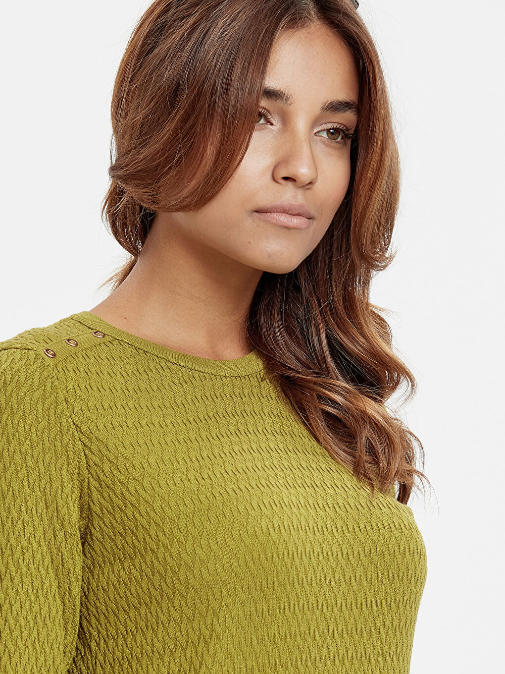 LCWAIKIKI Classic Woman GREEN Sweater -8W2901Z8-E7F
