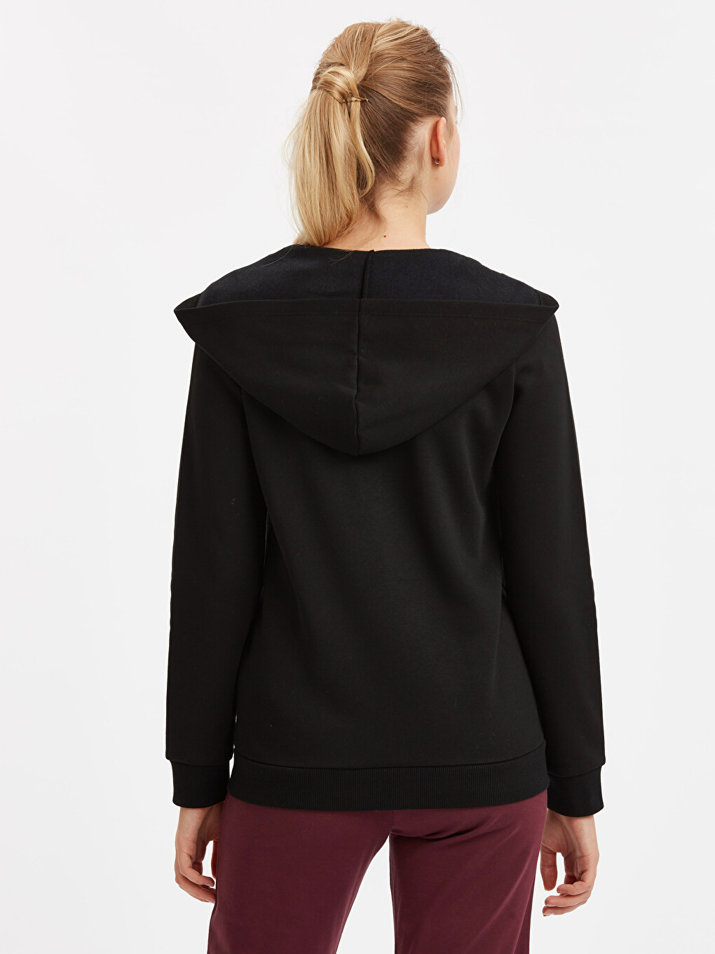 Sweat Zippé Noir Femme-1