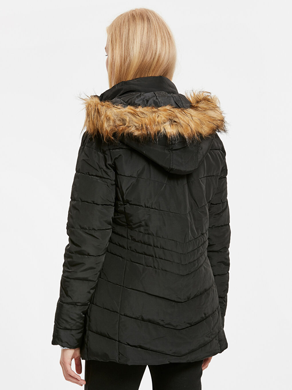 Женщины Черный Пуховое пальто-2