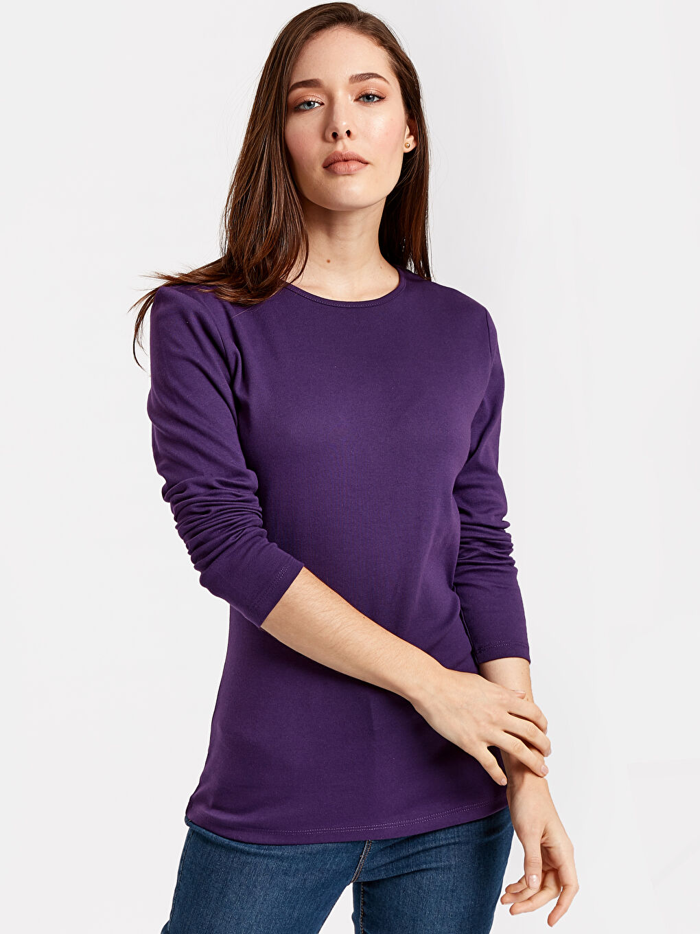 تي شيرت بنفسجى نساء