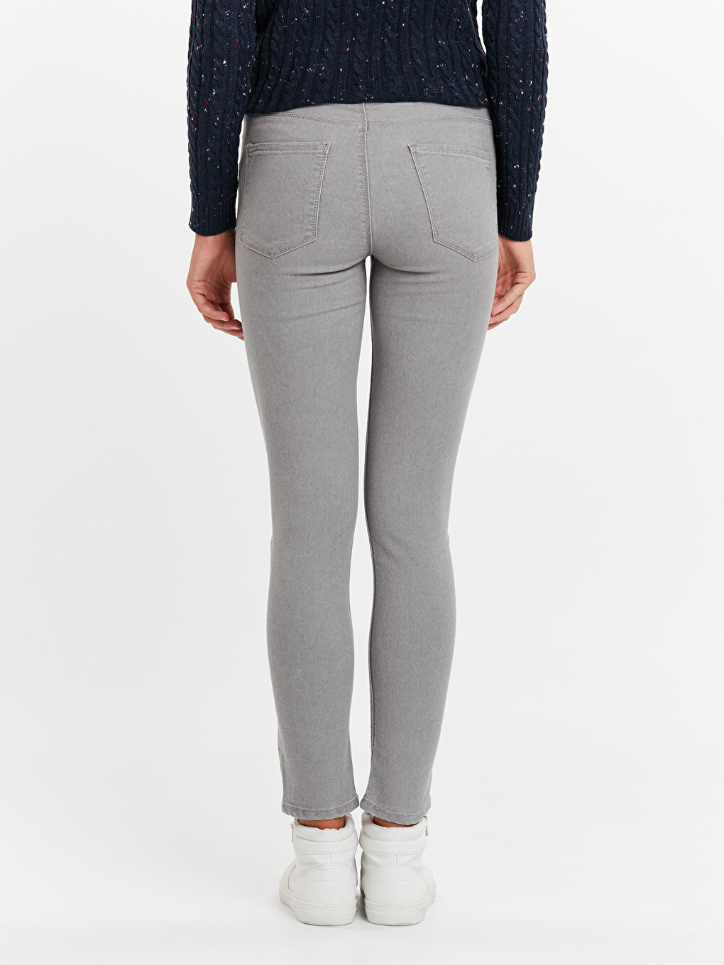 Gri Jüpiter Süper Skinny Fit Kadın Jean Pantolon-2