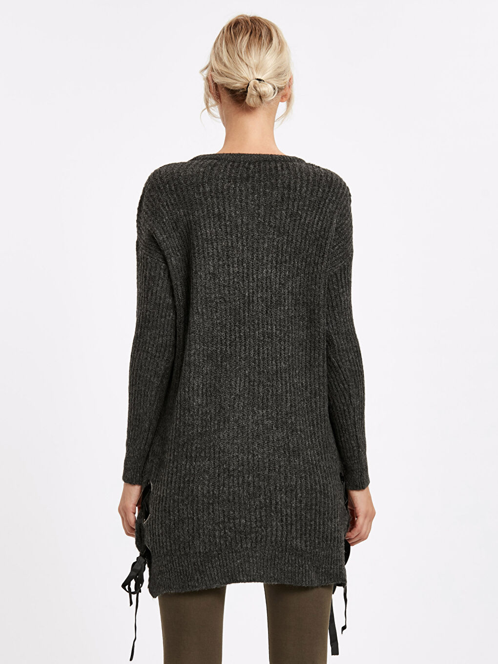 Tie Detailed Knitwear Tunic-1