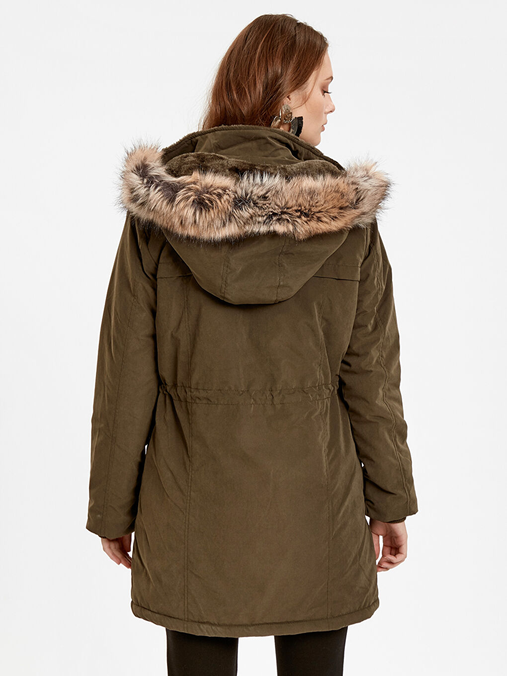 LCWAIKIKI Classic Frau KHAKI Parka-Mantel -8W4262Z8-ASE