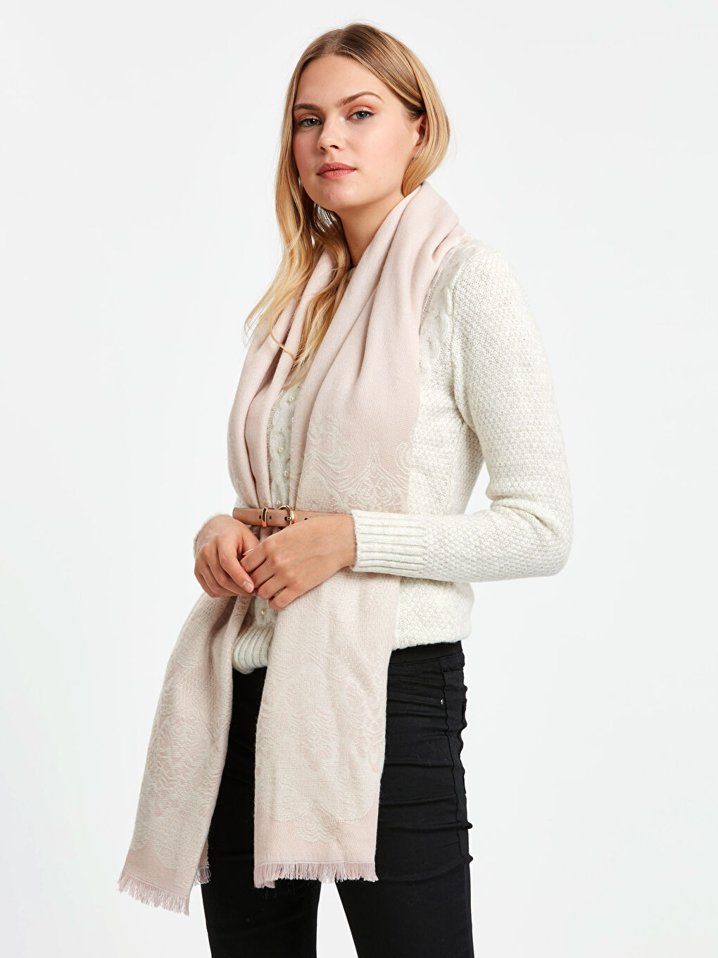 LCW ACCESSORIES Woman PINK Scarf -8W4383Z8-CYV