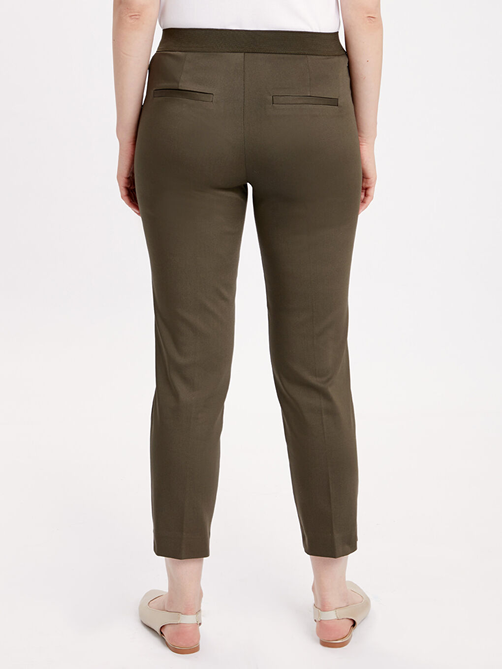 Woman KHAKI Trousers-2
