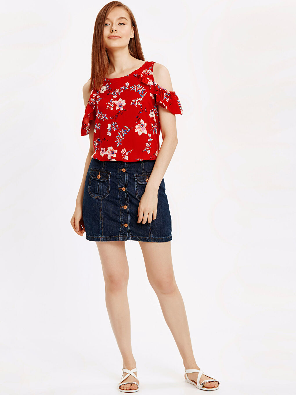 بلوزة فيسكوز مُزهرة-2