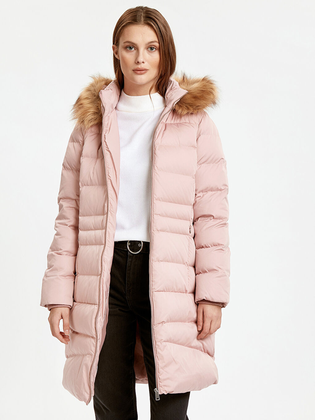 LCWAIKIKI Classic Woman PINK Puffer Coat -8W4565Z8-FPZ
