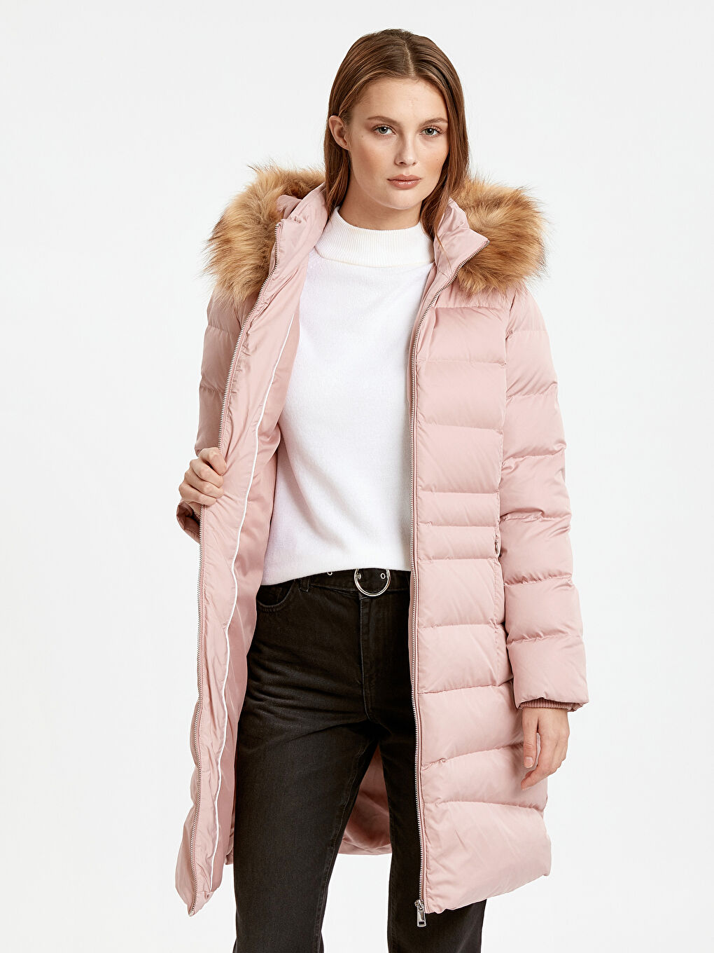 LCWAIKIKI Classic Woman PINK Puffer Coat -8W4565Z8-FPZ