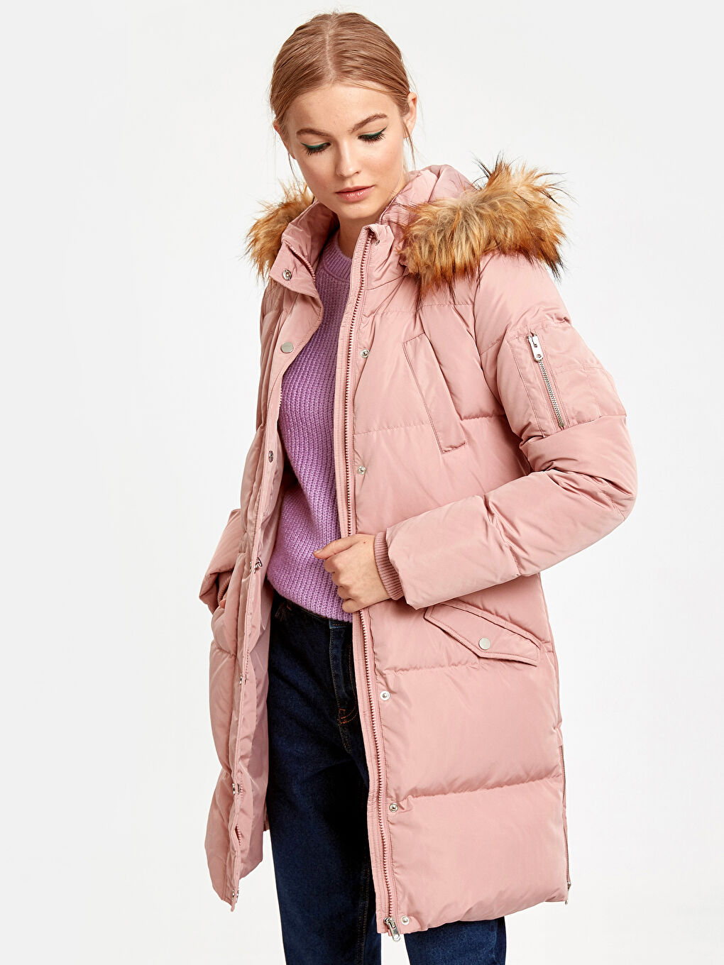 Woman PINK Puffer Coat