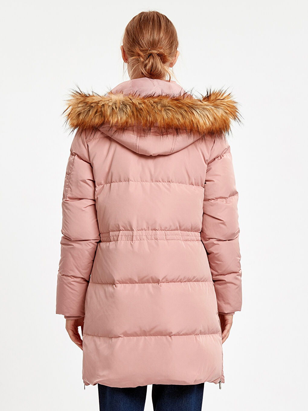 Woman PINK Puffer Coat-2
