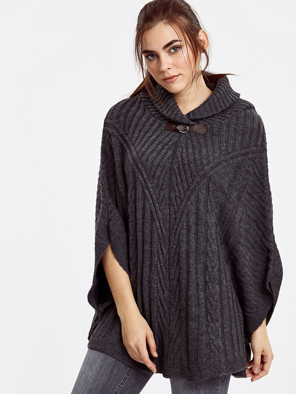 Poncho GRIS Femme