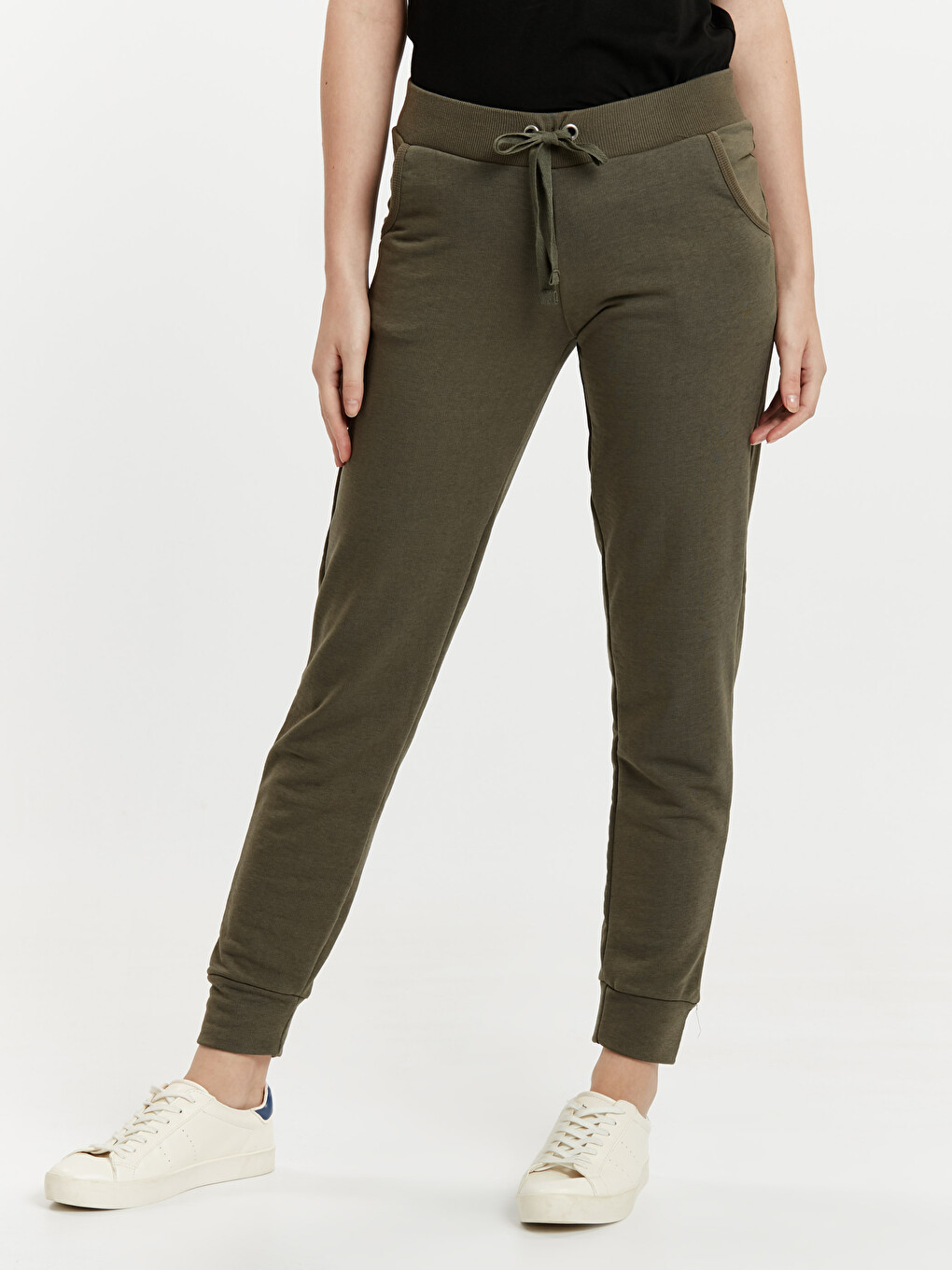 Woman Khaki Sweatpants-1