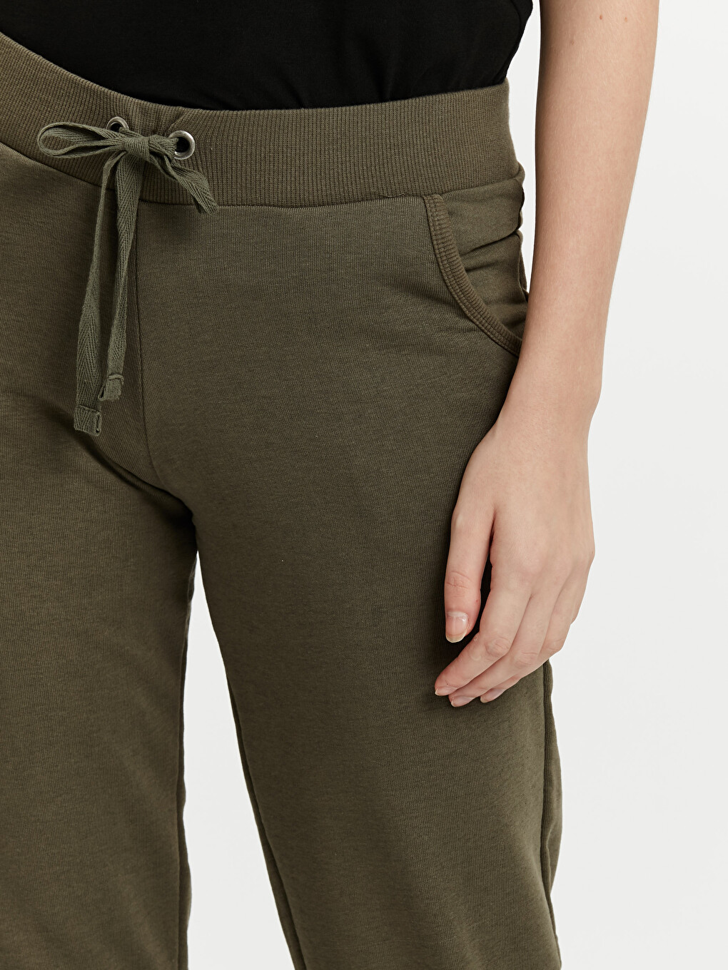Woman Khaki Sweatpants-3