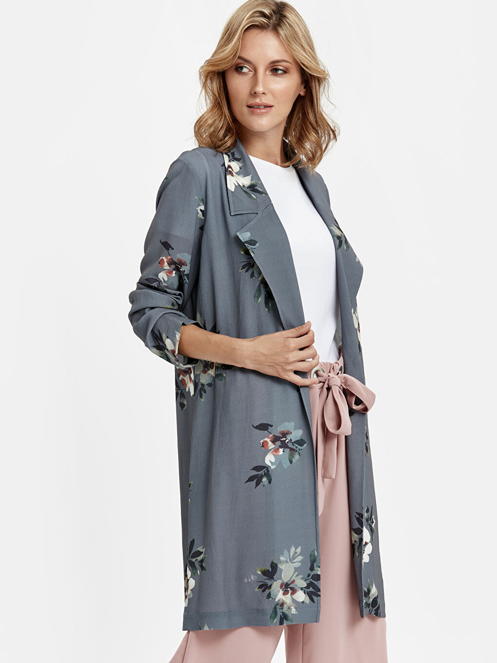 LCW Modest تونيك رمادي امرأة -8W5394Z8-702