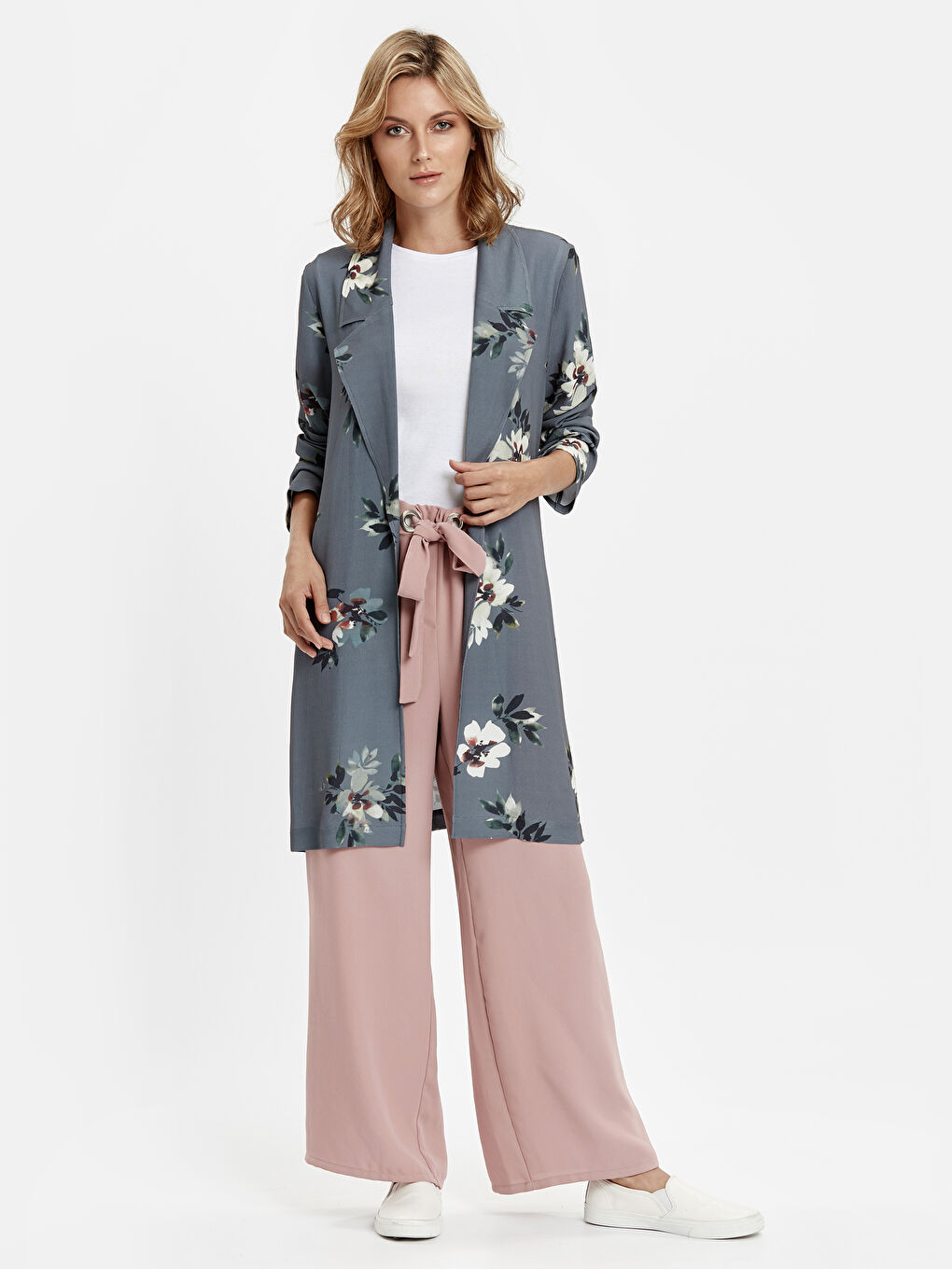 LCW Modest تونيك رمادي امرأة -8W5394Z8-702