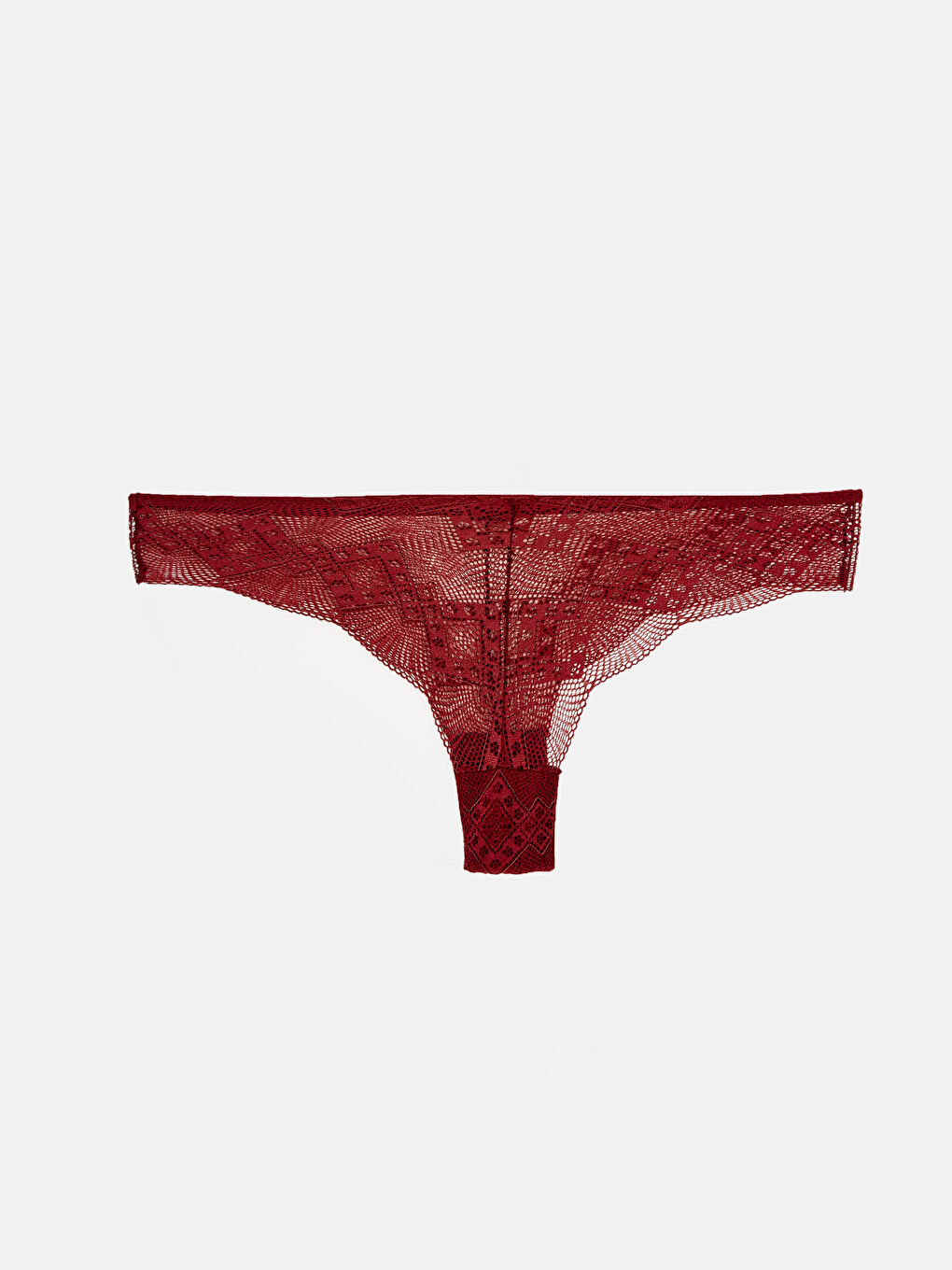 Culotte brésilienne ROUGE BORDEAUX Femme-1