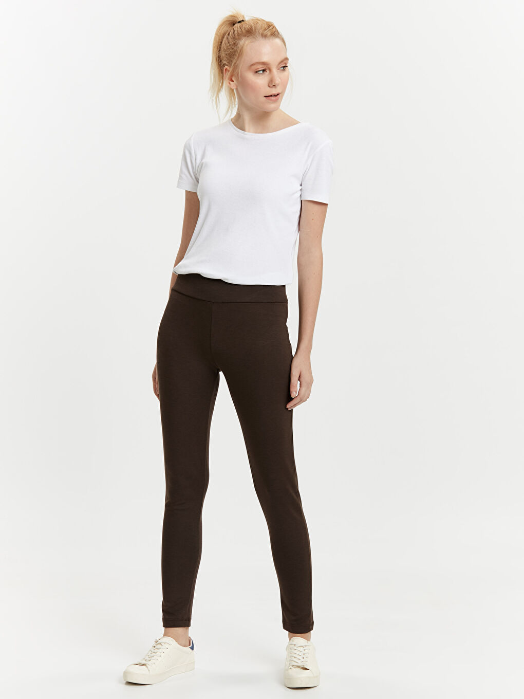 Женщины Коричневый Леггинсы