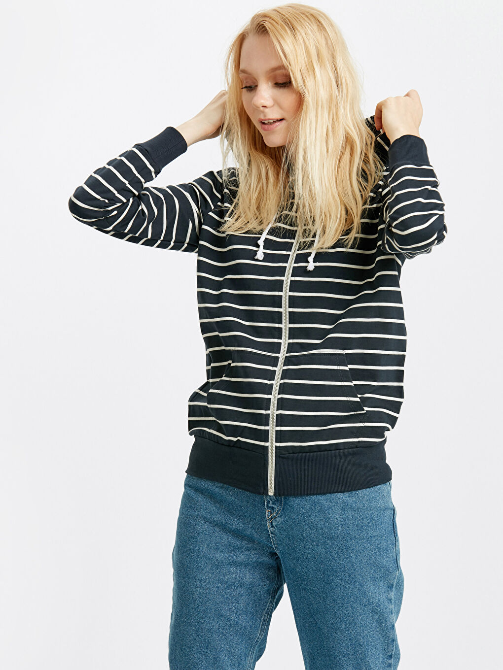 Sweat zippé BLANC Femme