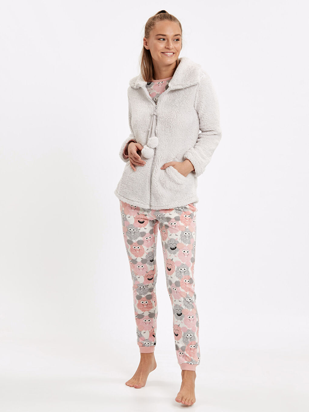 Woman GREY Pyjama Top-2