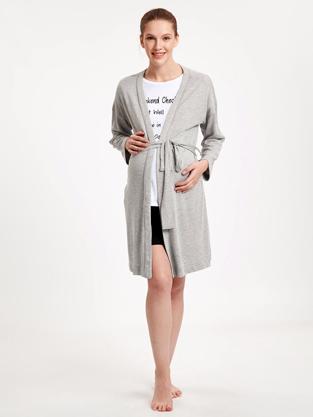 Pembe-Lila-Beyaz Sabahlık