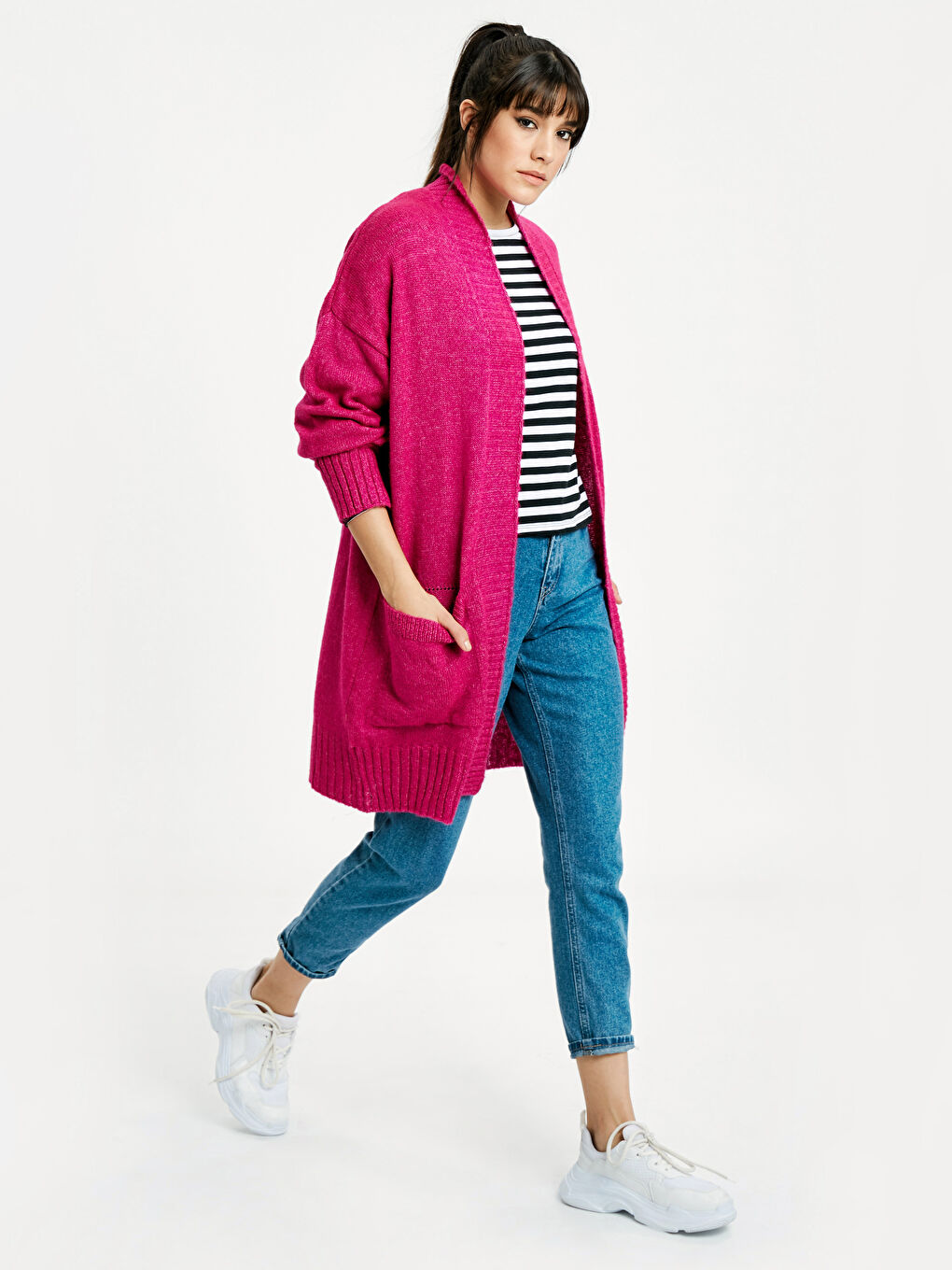 Woman FUCHSIA Cardigan-2