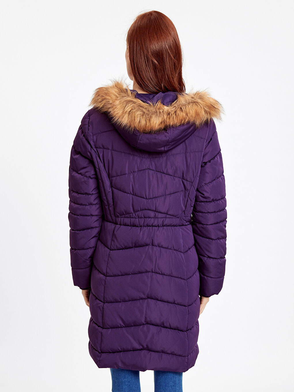 LCWAIKIKI Classic Woman PURPLE Puffer Coat -8W7071Z8-DDM