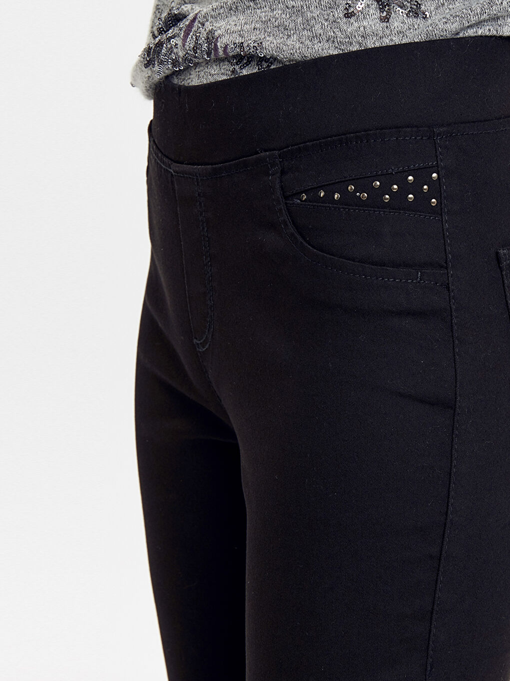 Siyah Jüpiter Süper Skinny Fit Kadın Jean Pantolon-3