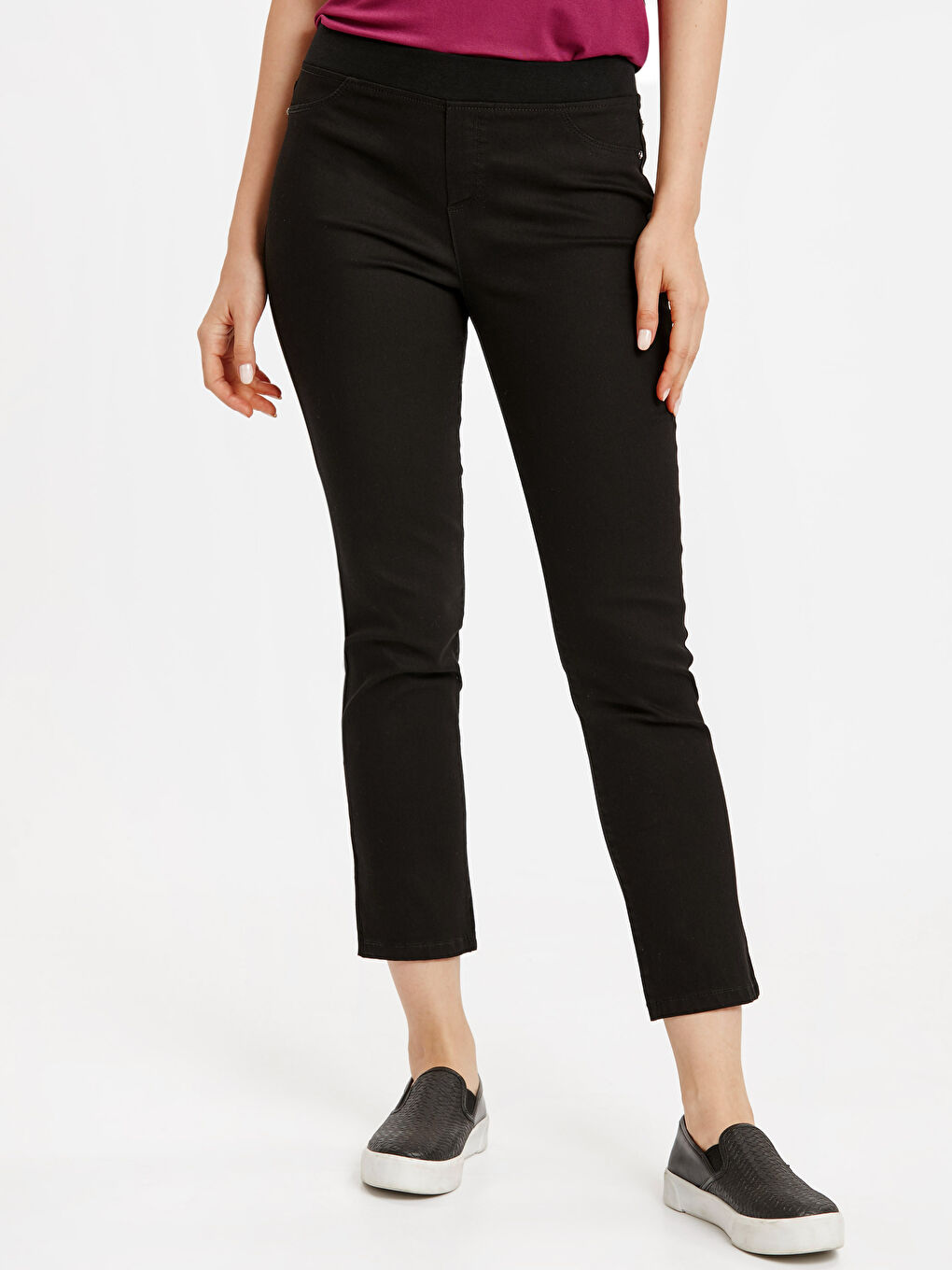 Женщины Черный Джинсы-1