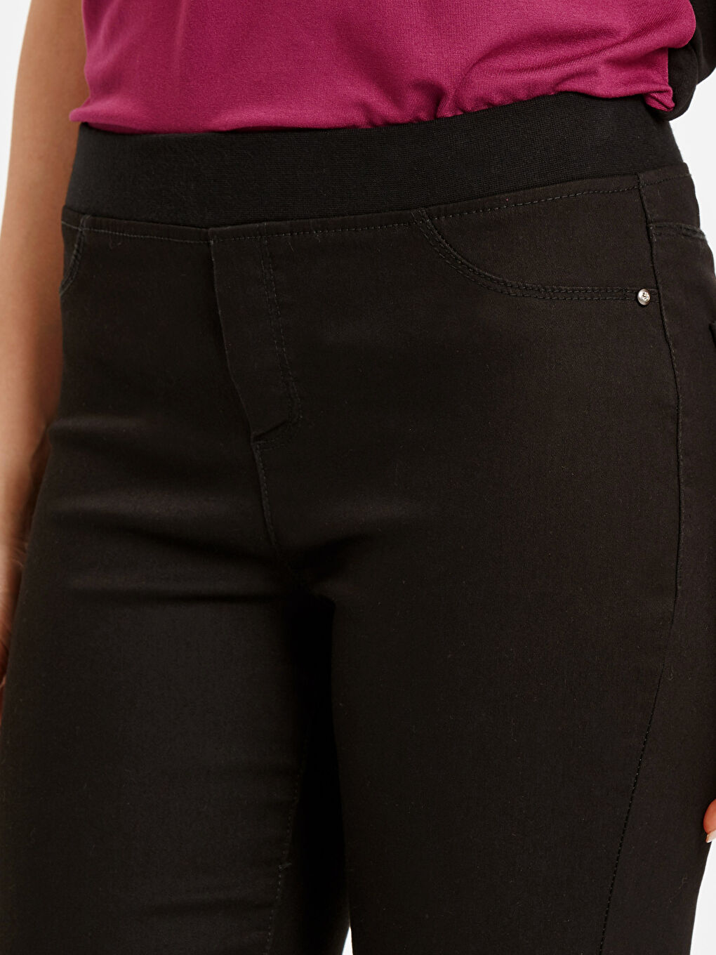 Женщины Черный Джинсы-3