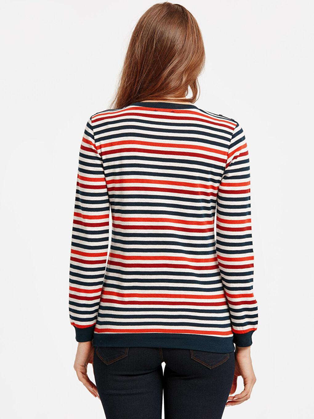 Beyaz-Açık Gri-Koyu Mavi Tişört-1