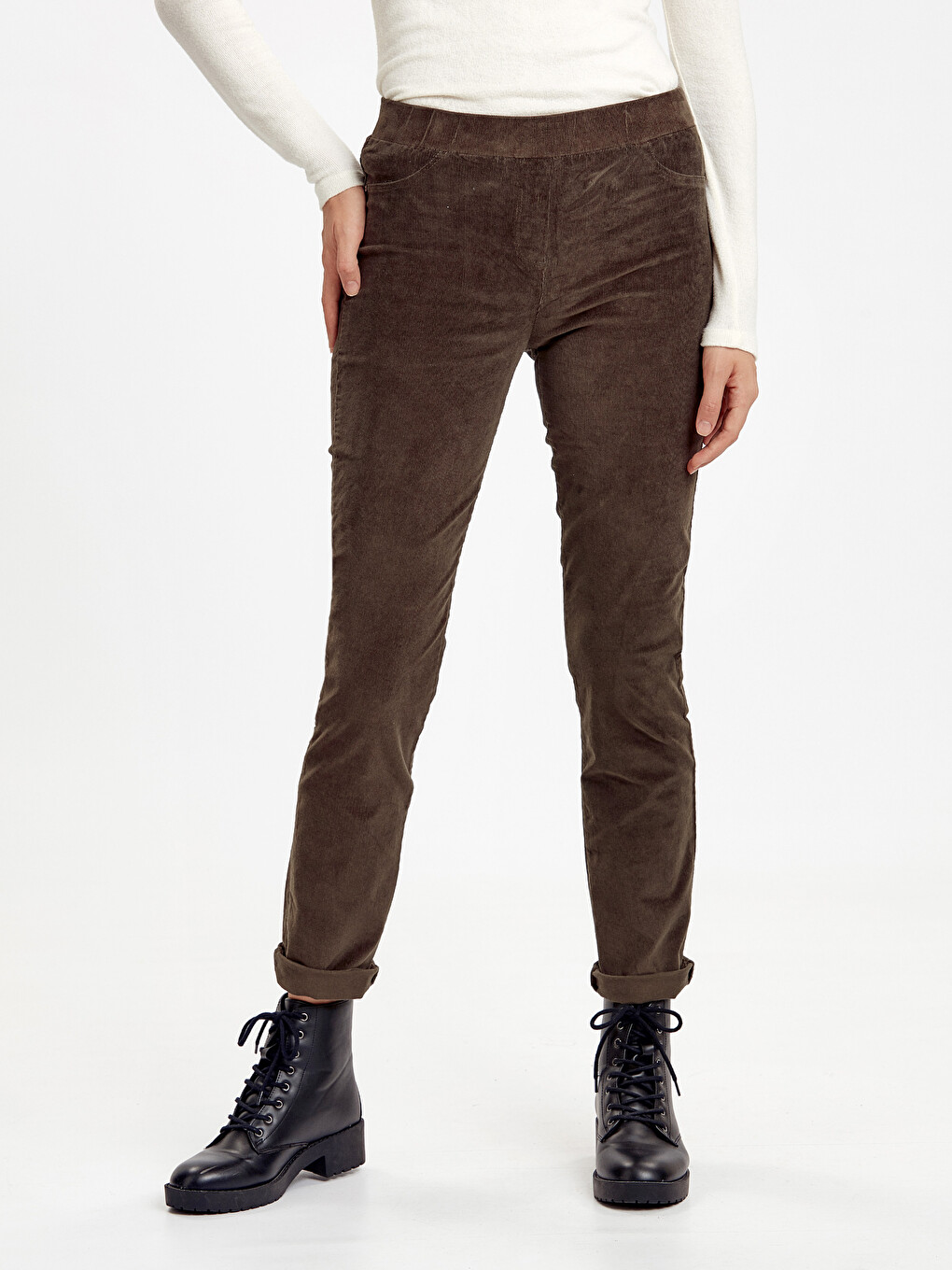 Woman Khaki Trousers-1