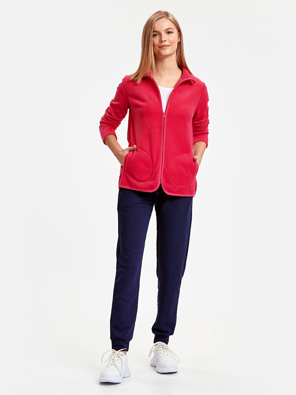 Sweat zippé FUCHSIA Femme-2