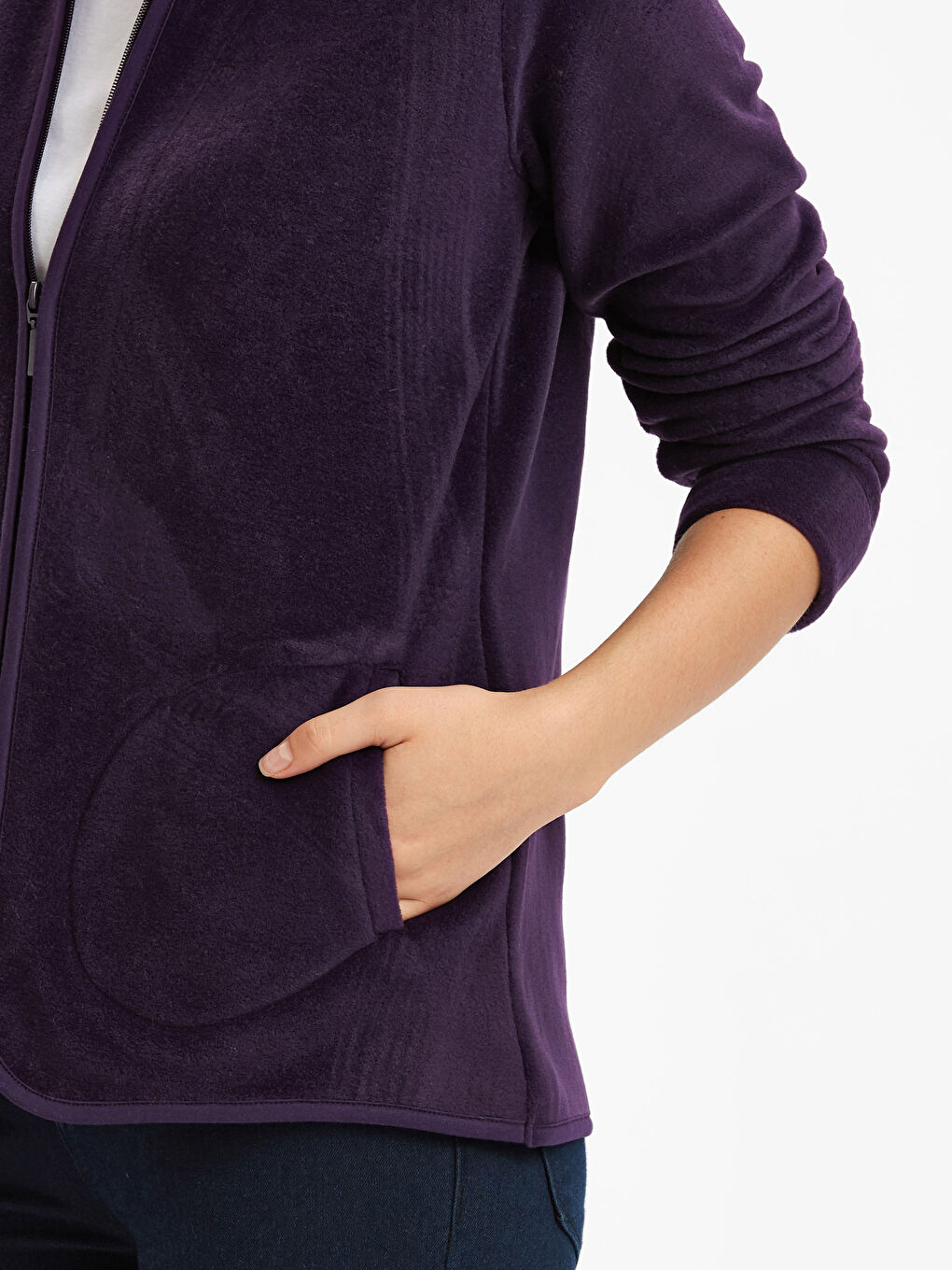 سويت شيرت بسحاب بنفسجى نساء-3