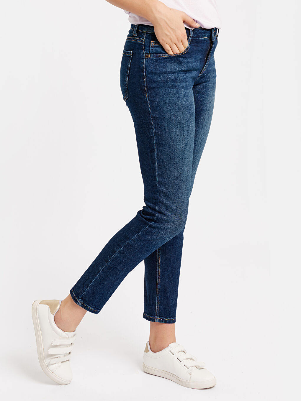 İndigo Boyfriend Kadın Jean Pantolon-1