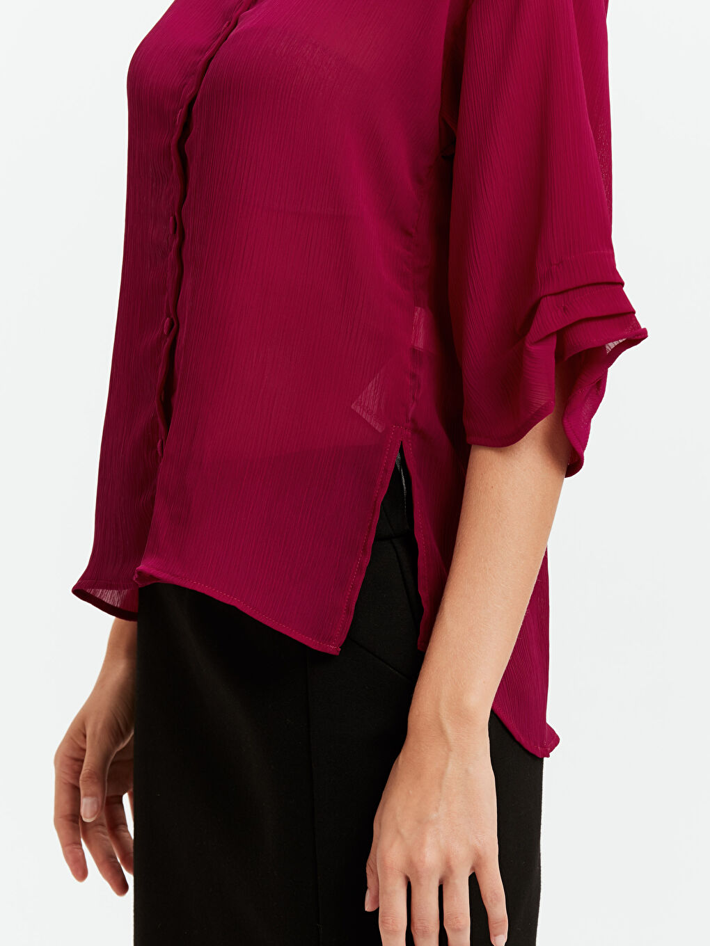 LCWAIKIKI Classic Woman PURPLE Shirt -8WG419Z8-M55