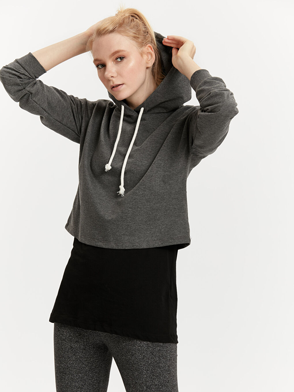 LCW Vision Woman ANTHRACITE Hoodie -8WG525Z8-D3A