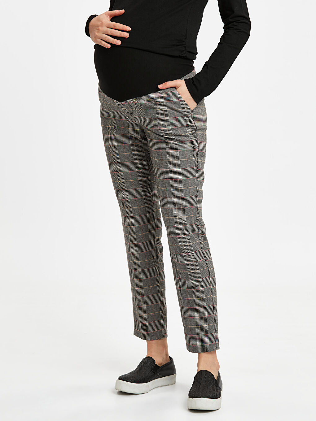 Женщины Серый Брюки-1