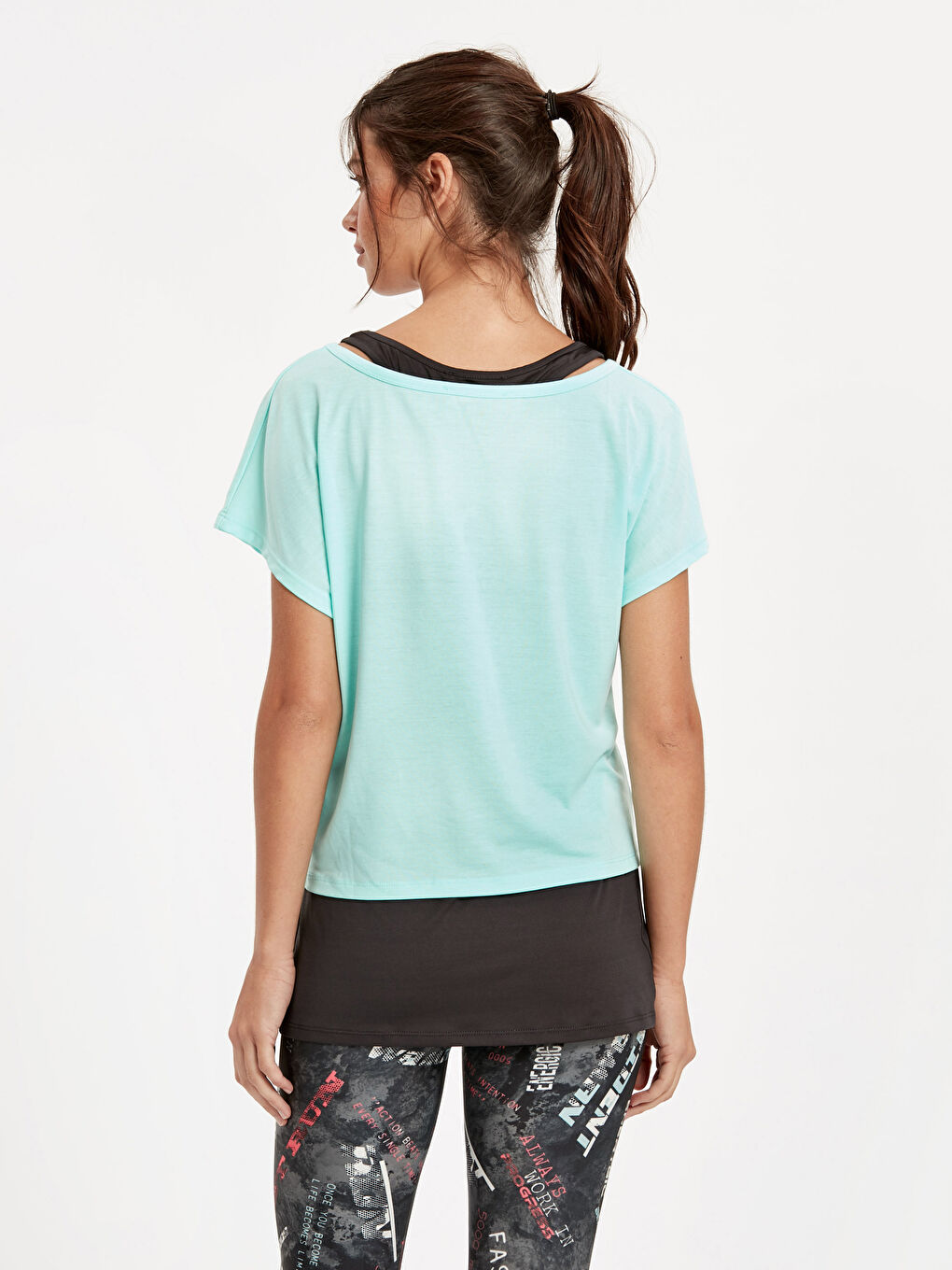 Woman GREEN Sports T-Shirt-1