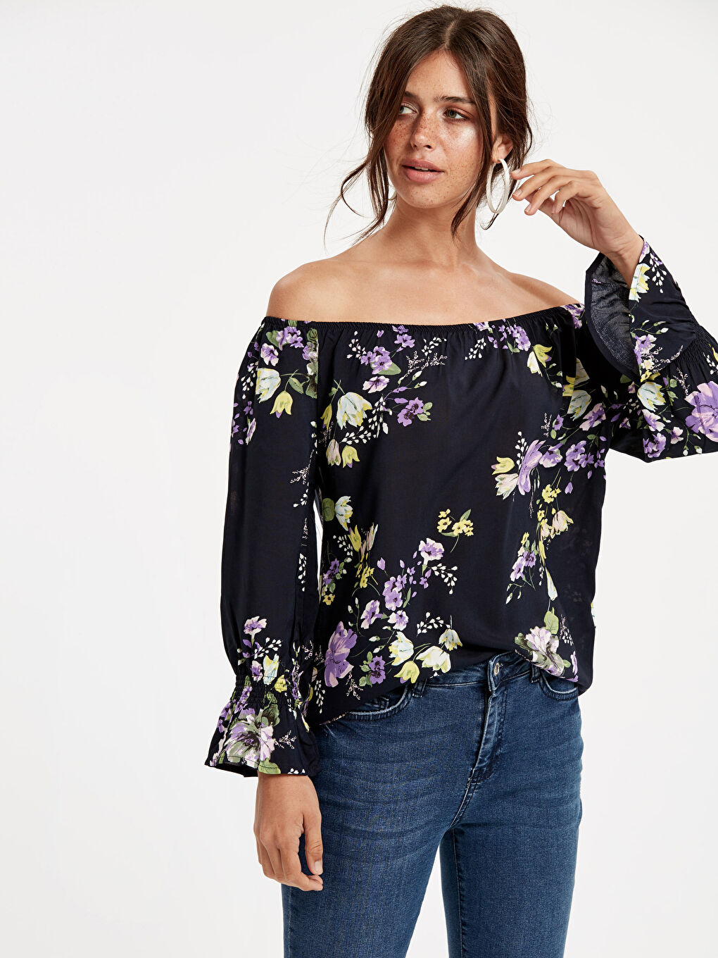 Bluză Regular Fit cu Model Floral pentru Femei