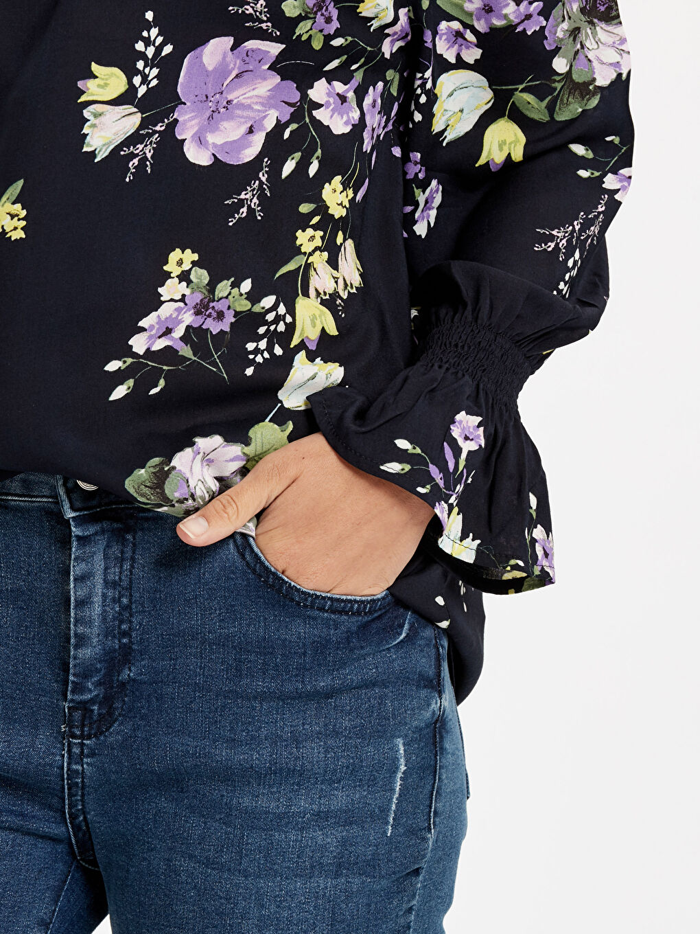 Bluză Regular Fit cu Model Floral pentru Femei-3