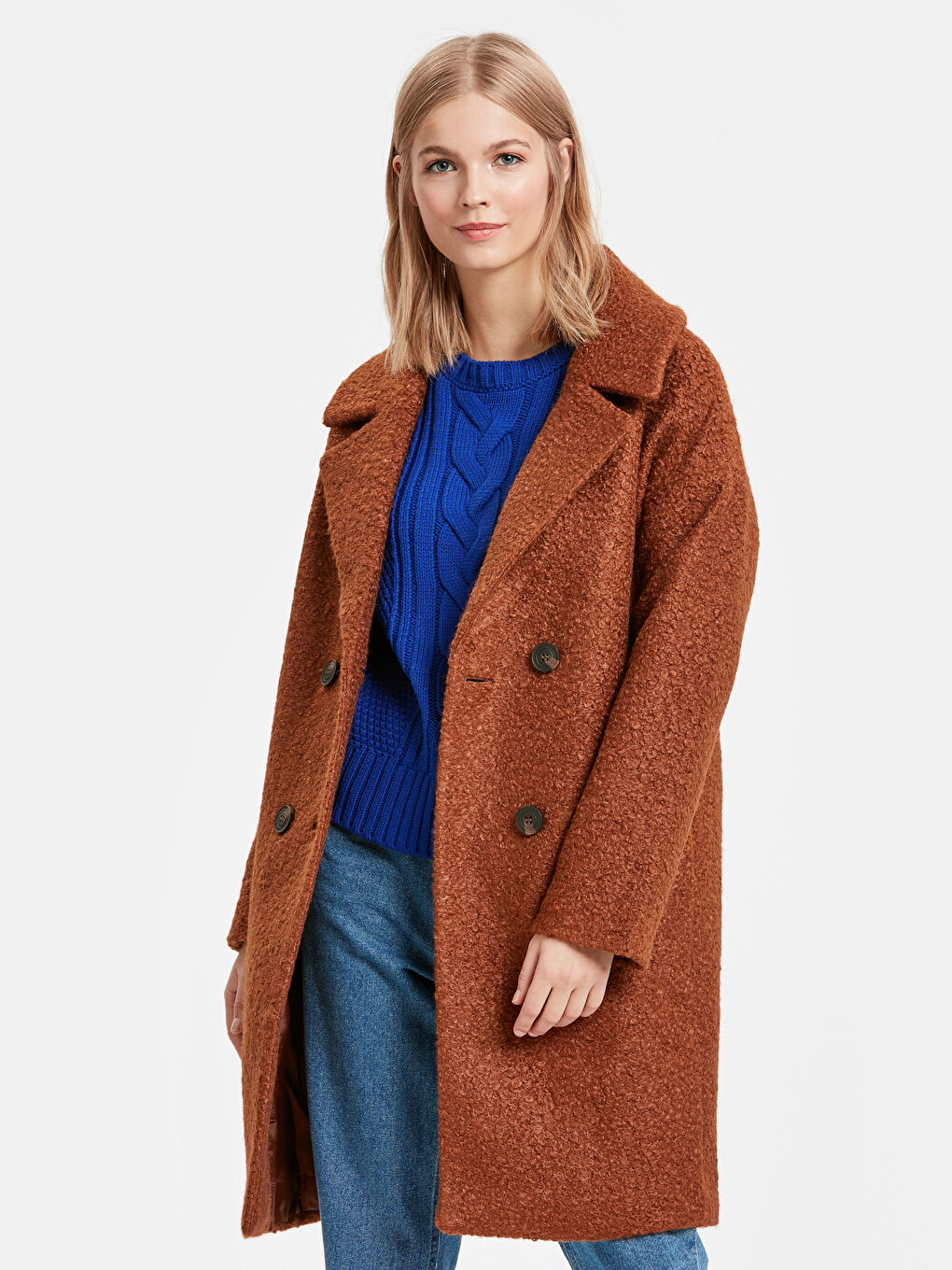 Kahverengi Kahve Kaşe Kaban