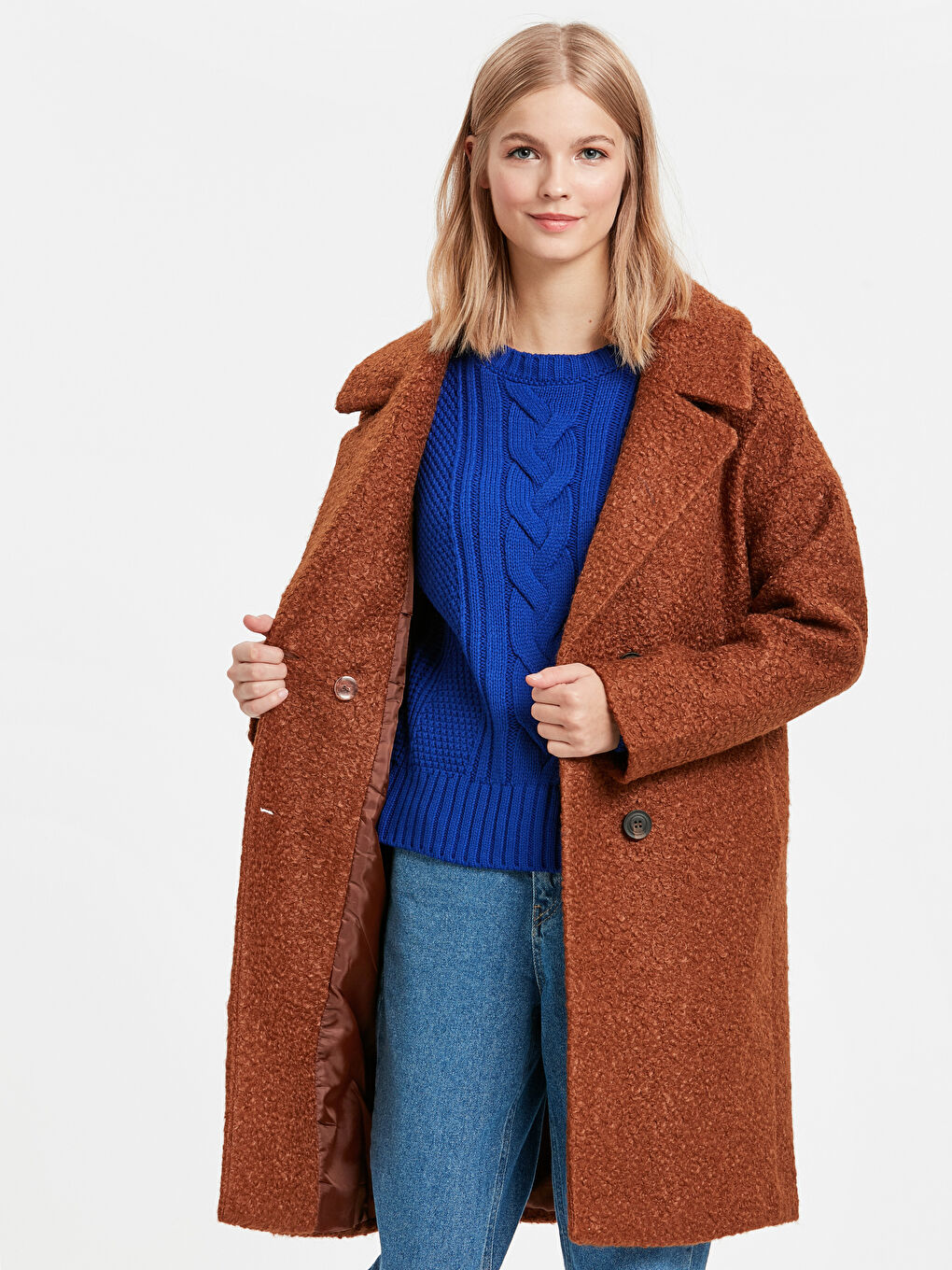 Kahverengi Kahve Kaşe Kaban-1