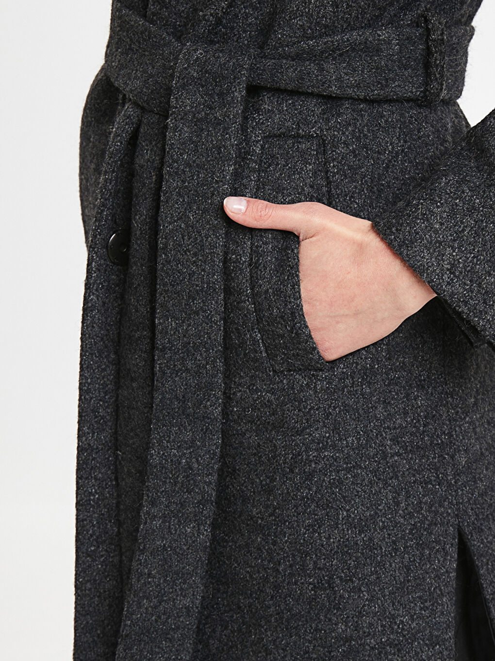 Gri Melanj Kaşe Kaban-4