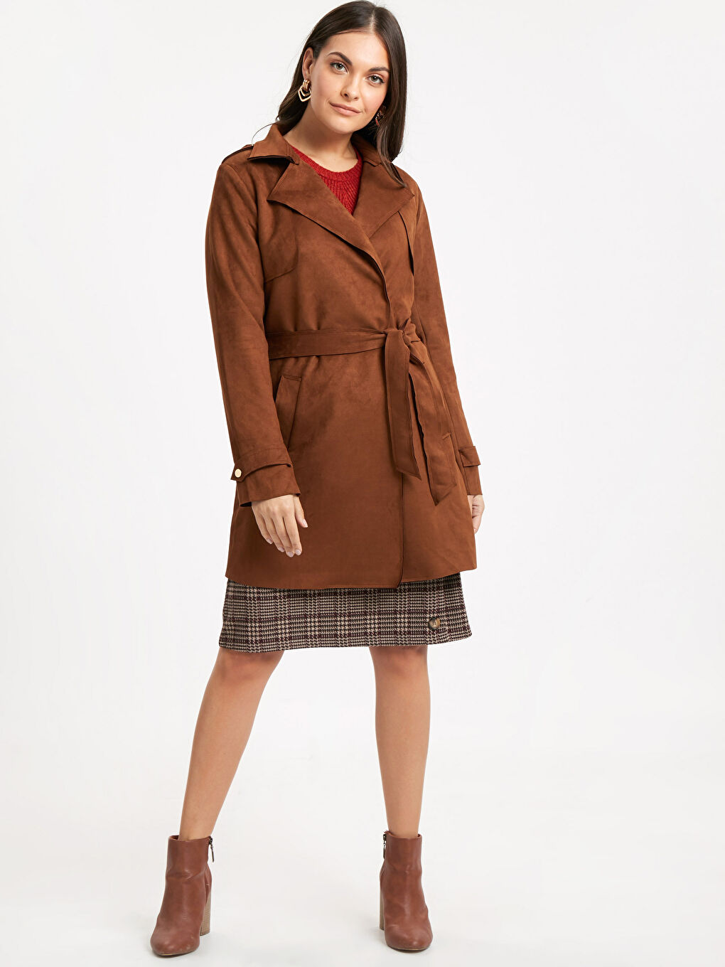 Woman BROWN Trenchcoat-3