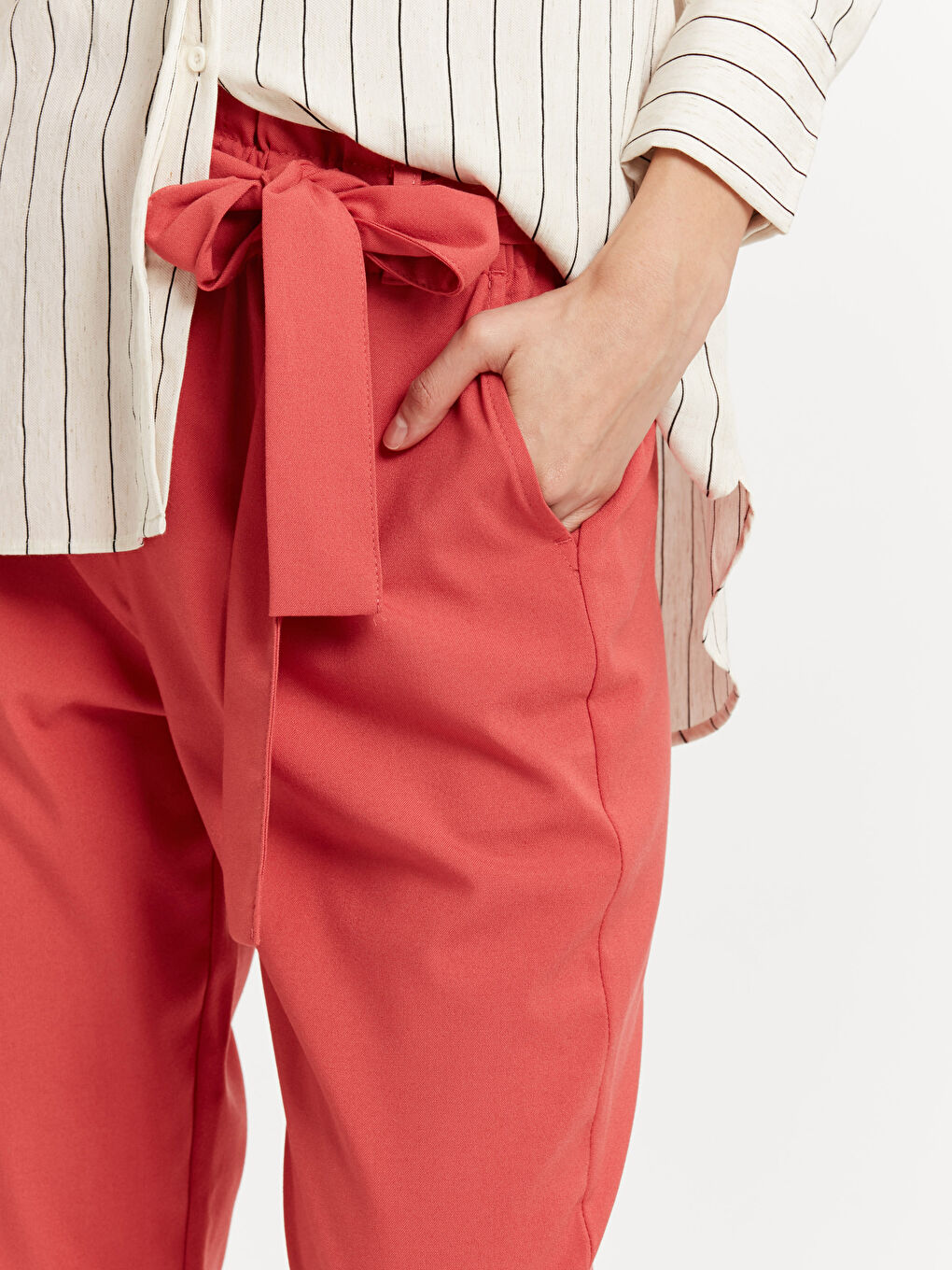 Woman ORANGE Trousers-3